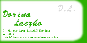 dorina laczko business card